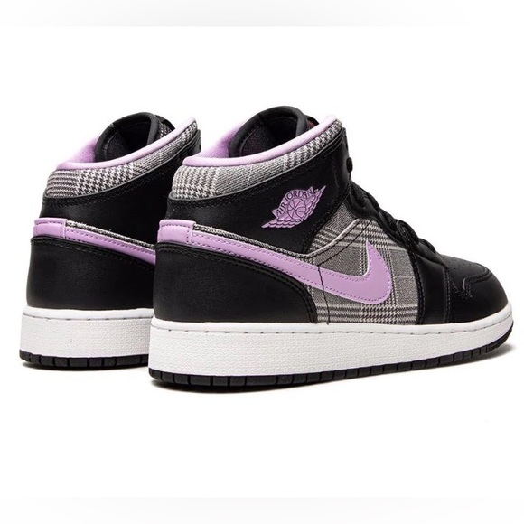 Air Jordan Kids Jordan Mid 1 Houndstooth Sneakers size 3.5 - Picture 5 of 10